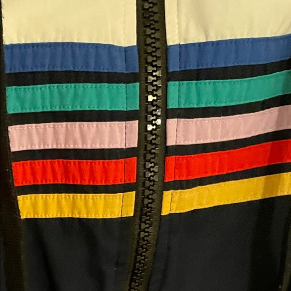Rainbow Stripe Color Block Windbreaker - Picture 3 of 4
